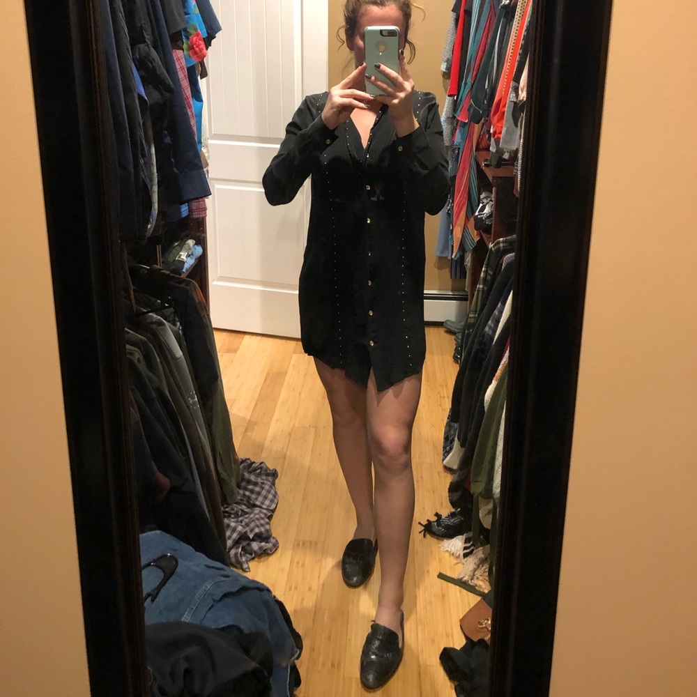 Michael Kors long sleeve silk dress